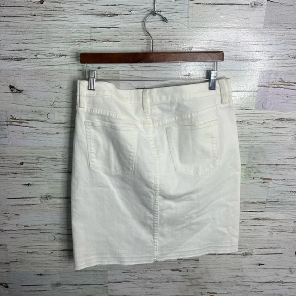 J.crew  indigo dream white denim jean skirt raw hem size 31 - Picture 6 of 6